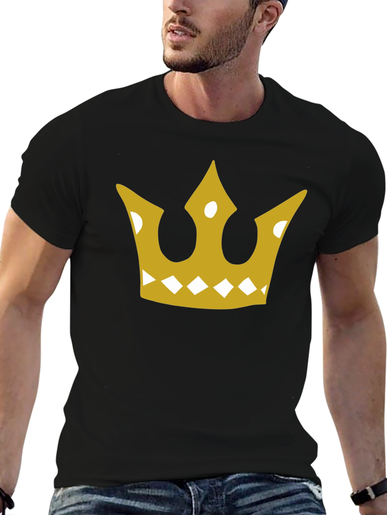 Golden Crown Graphic Tee - Mens Black T-Shirt