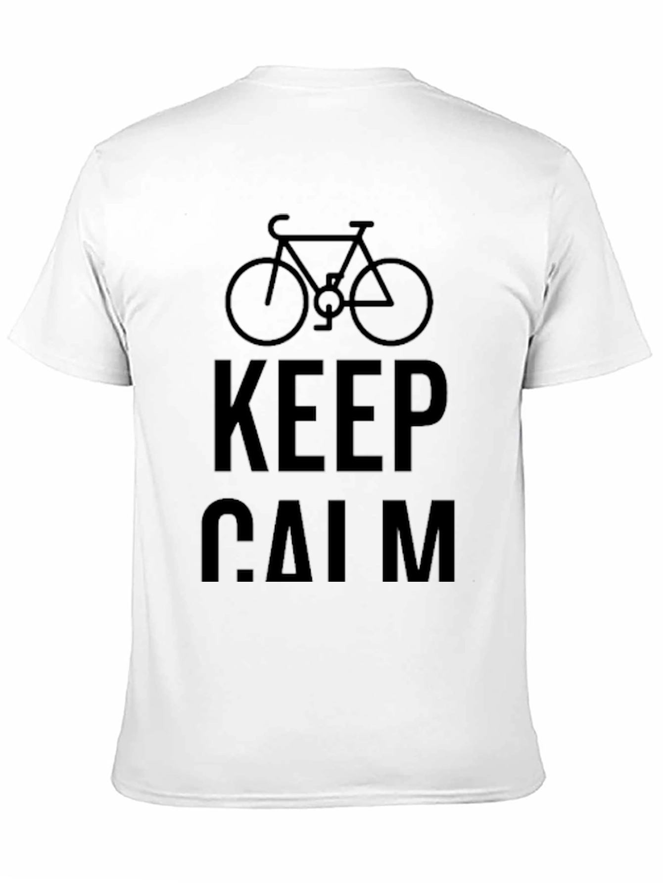 Keep Calm Cycling Black T-Shirt