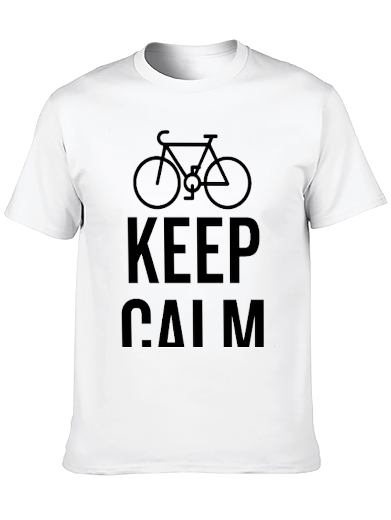 Keep Calm Cycling Black T-Shirt