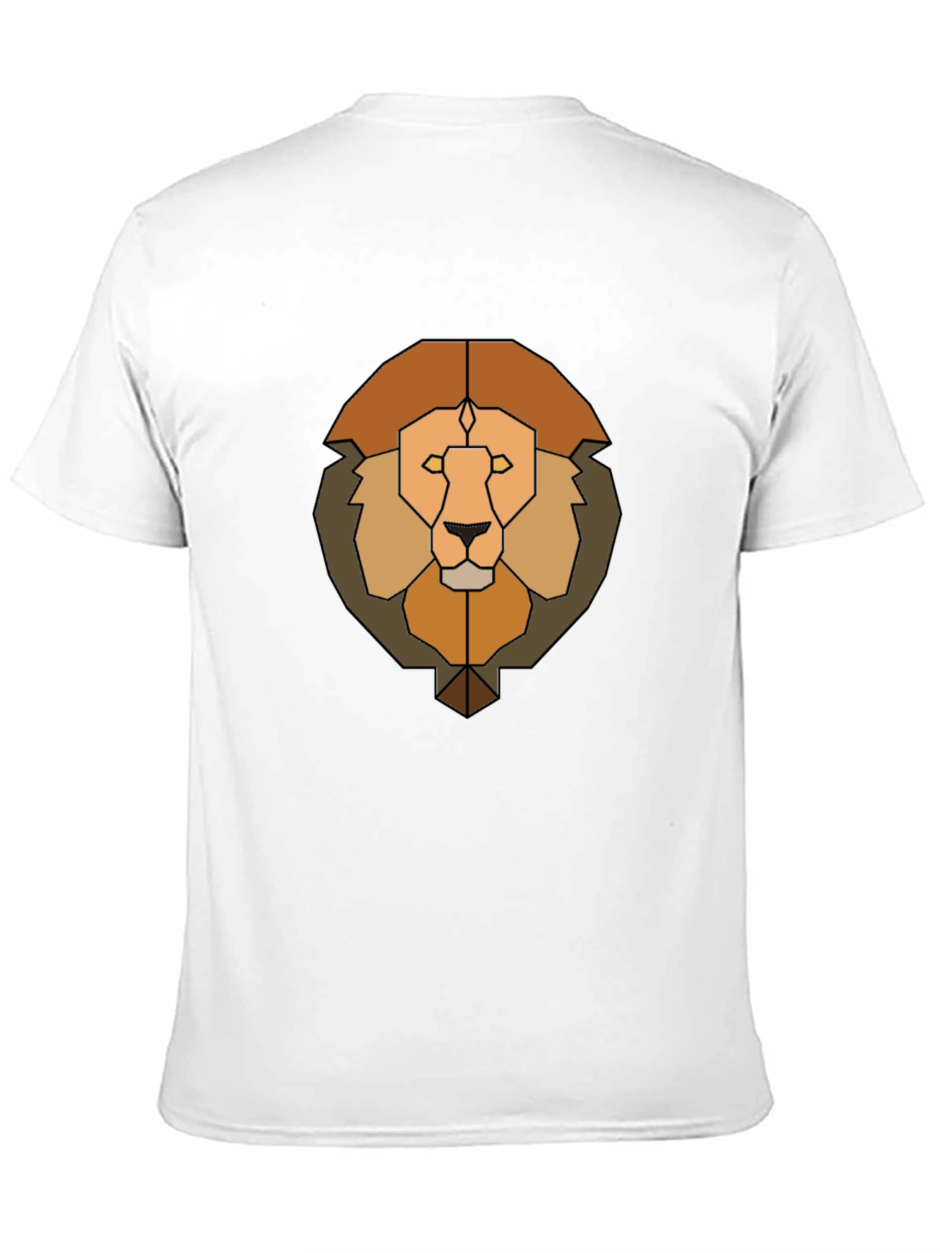 Geometric Lion Graphic Tee - Mens Black T-Shirt