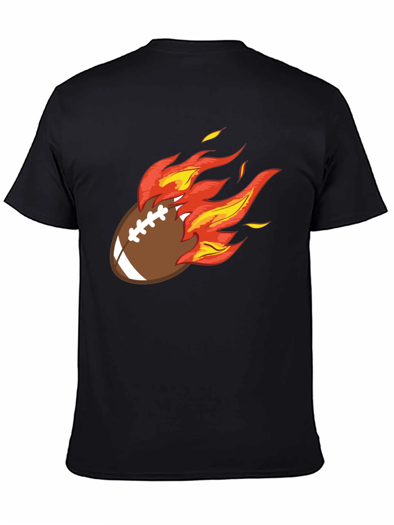 Flaming Football Graphic Tee