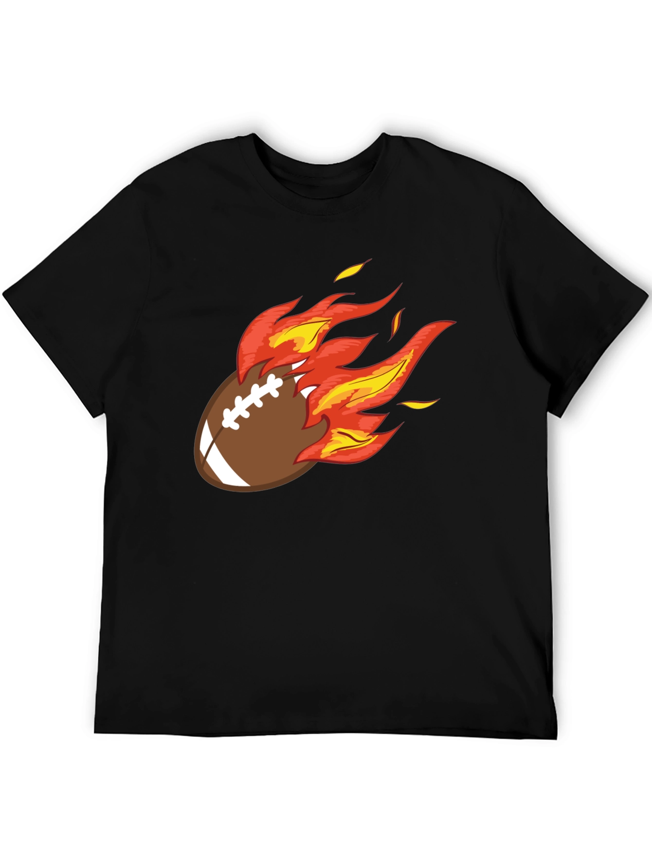 Flaming Football Graphic Tee