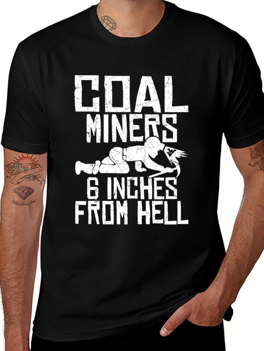 Coal Miner Graphic Tee - 6 Inches From Hell Black T-Shirt