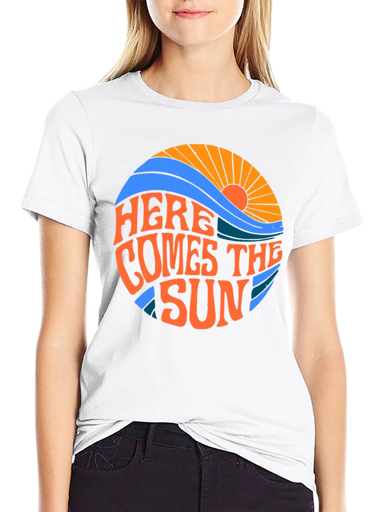 Retro Here Comes The Sun Graphic Tee