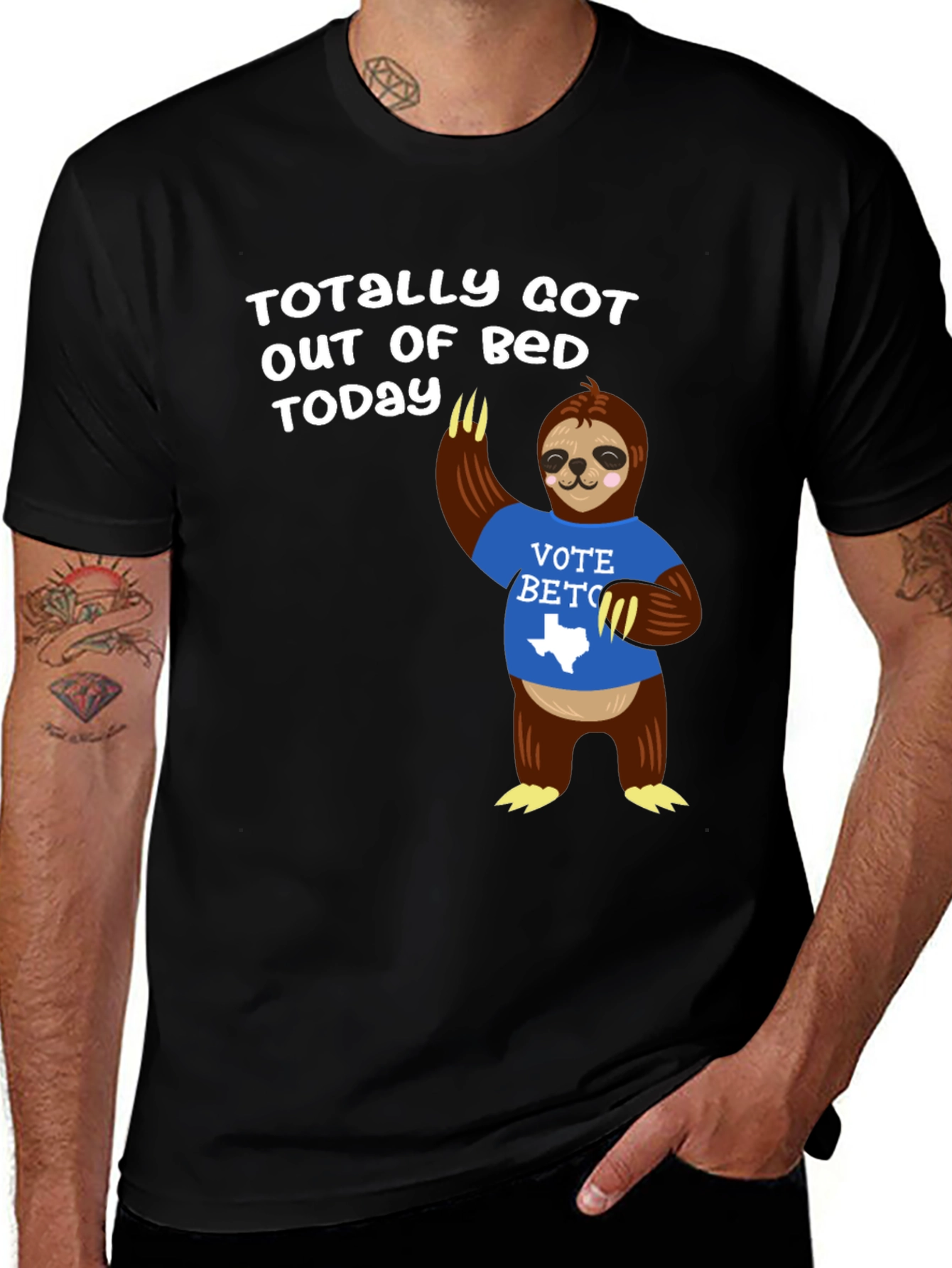 Vote Beto Sloth Graphic T-Shirt