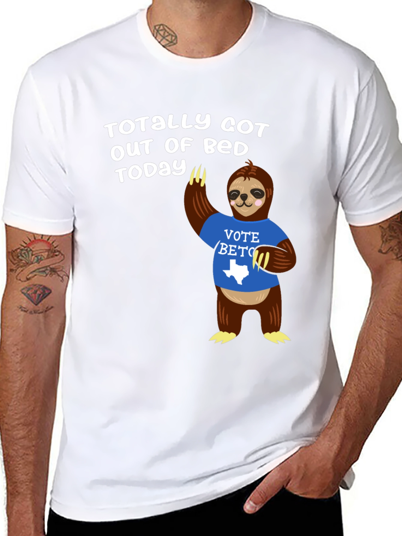 Vote Beto Sloth Graphic T-Shirt