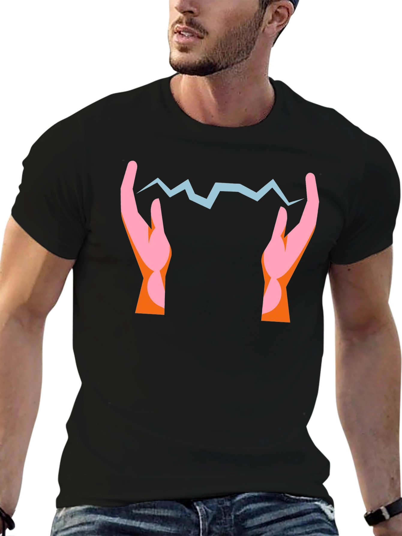 Lightning Bolt Hands Graphic Tee