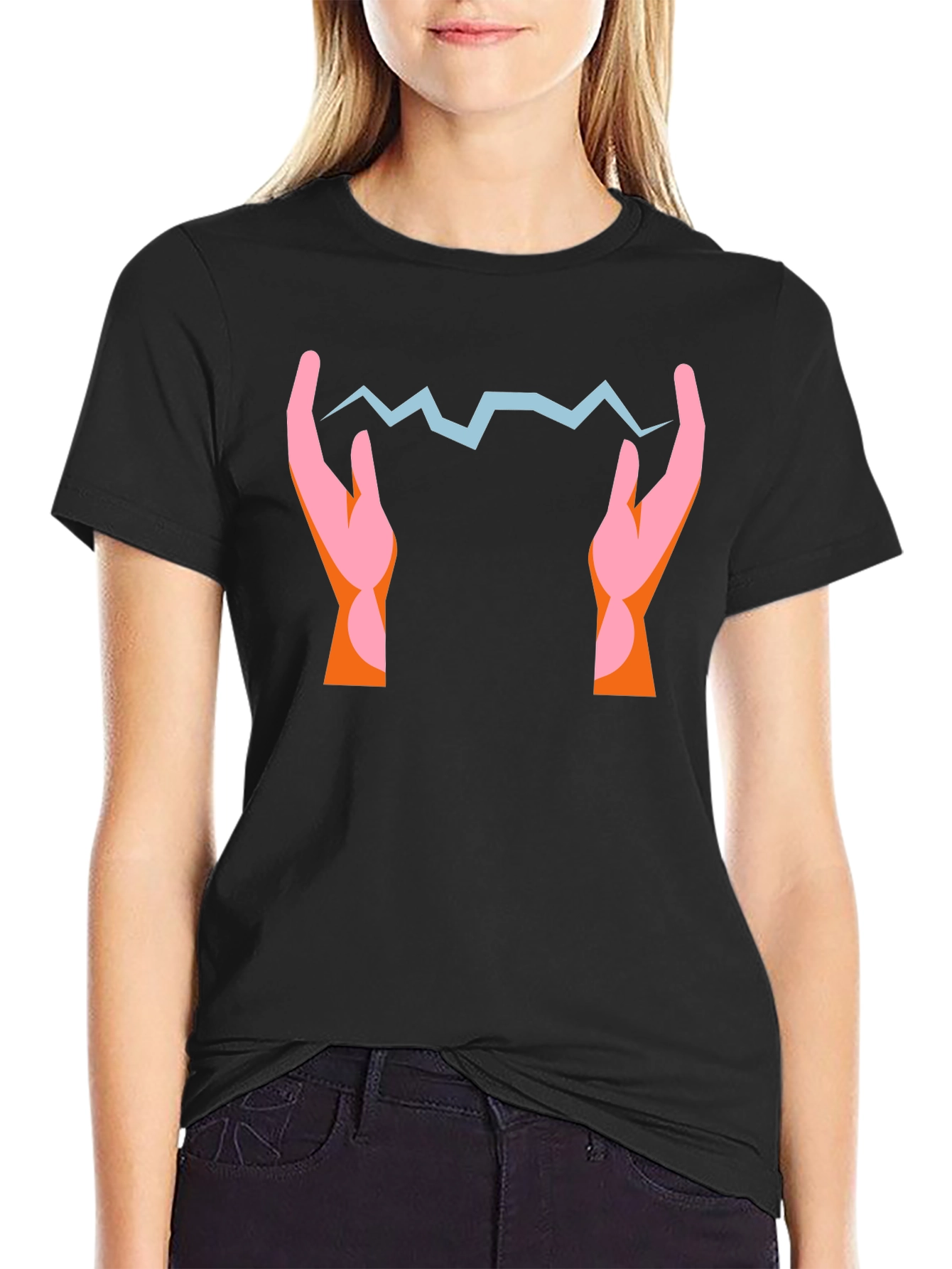 Lightning Bolt Hands Graphic Tee