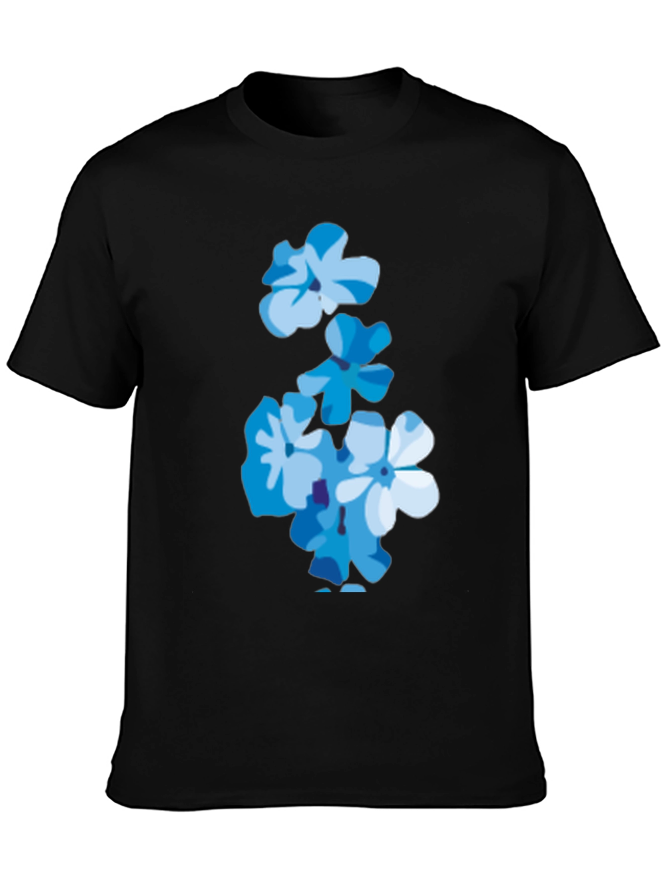 Floral Print Tee - Trendy Blue Flower T-Shirt