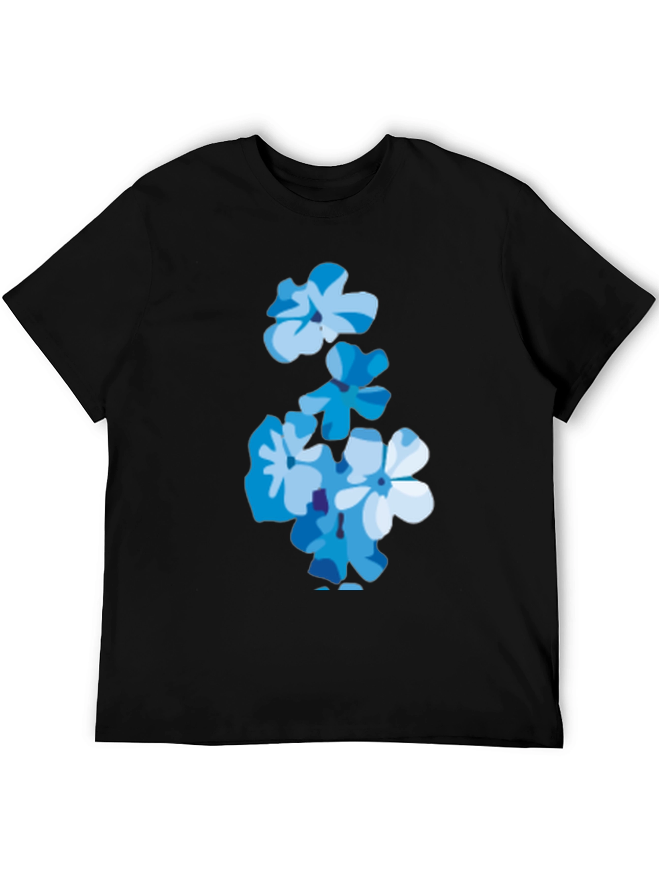 Floral Print Tee - Trendy Blue Flower T-Shirt