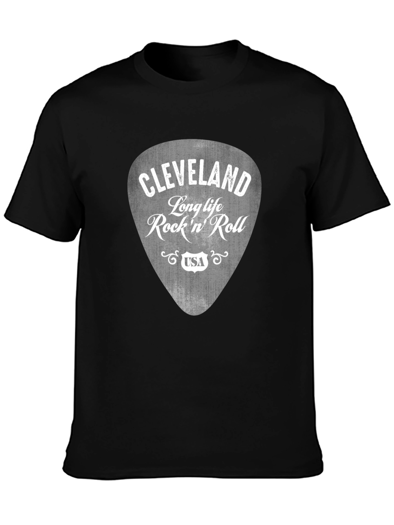 Cleveland Rock n Roll Guitar Pick Graphic T-Shirt