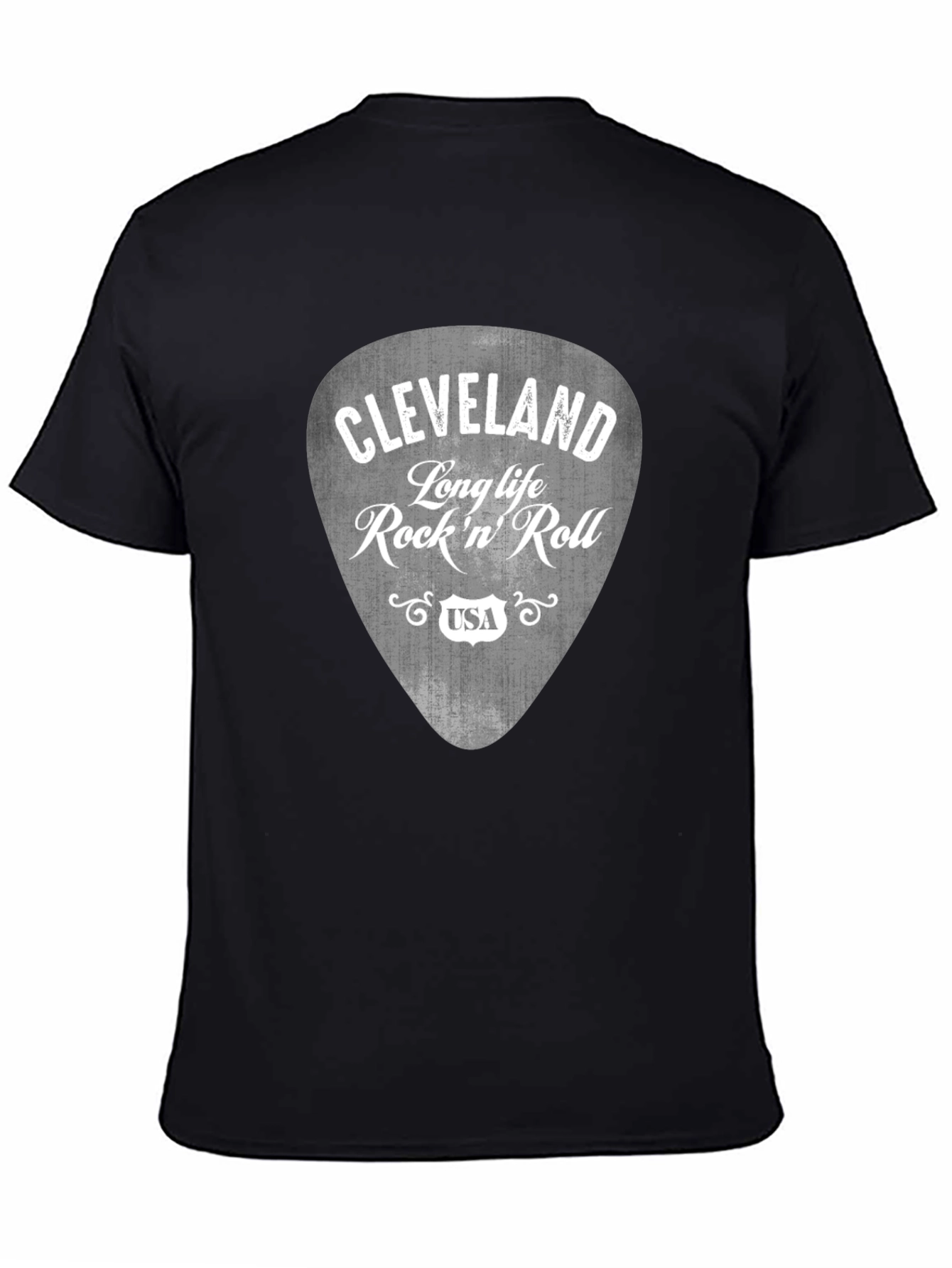 Cleveland Rock n Roll Guitar Pick Graphic T-Shirt