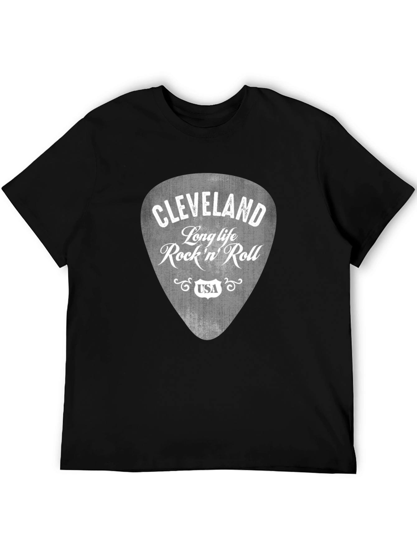 Cleveland Rock n Roll Guitar Pick Graphic T-Shirt