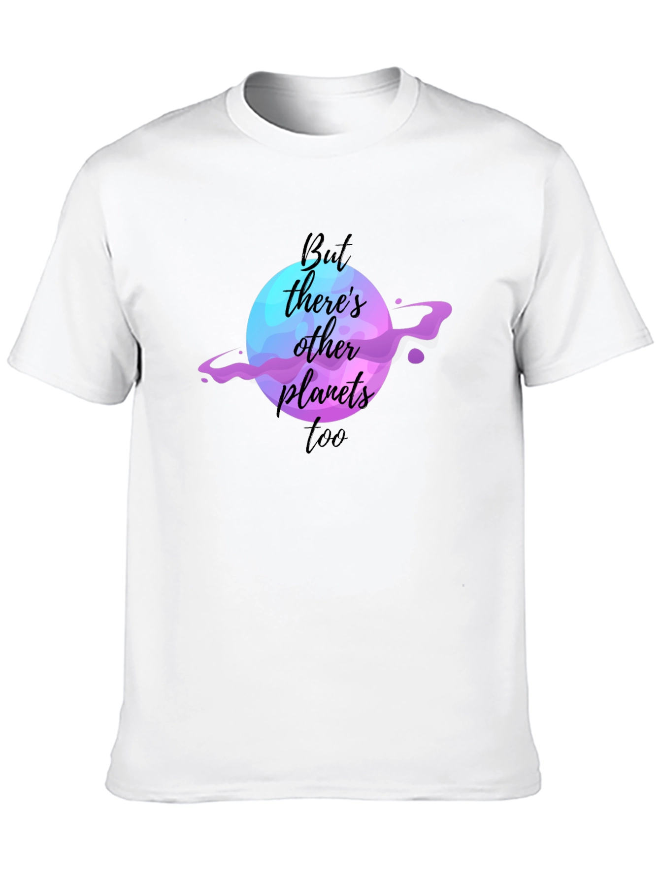 Other Planets Graphic Tee - Black Cotton Casual