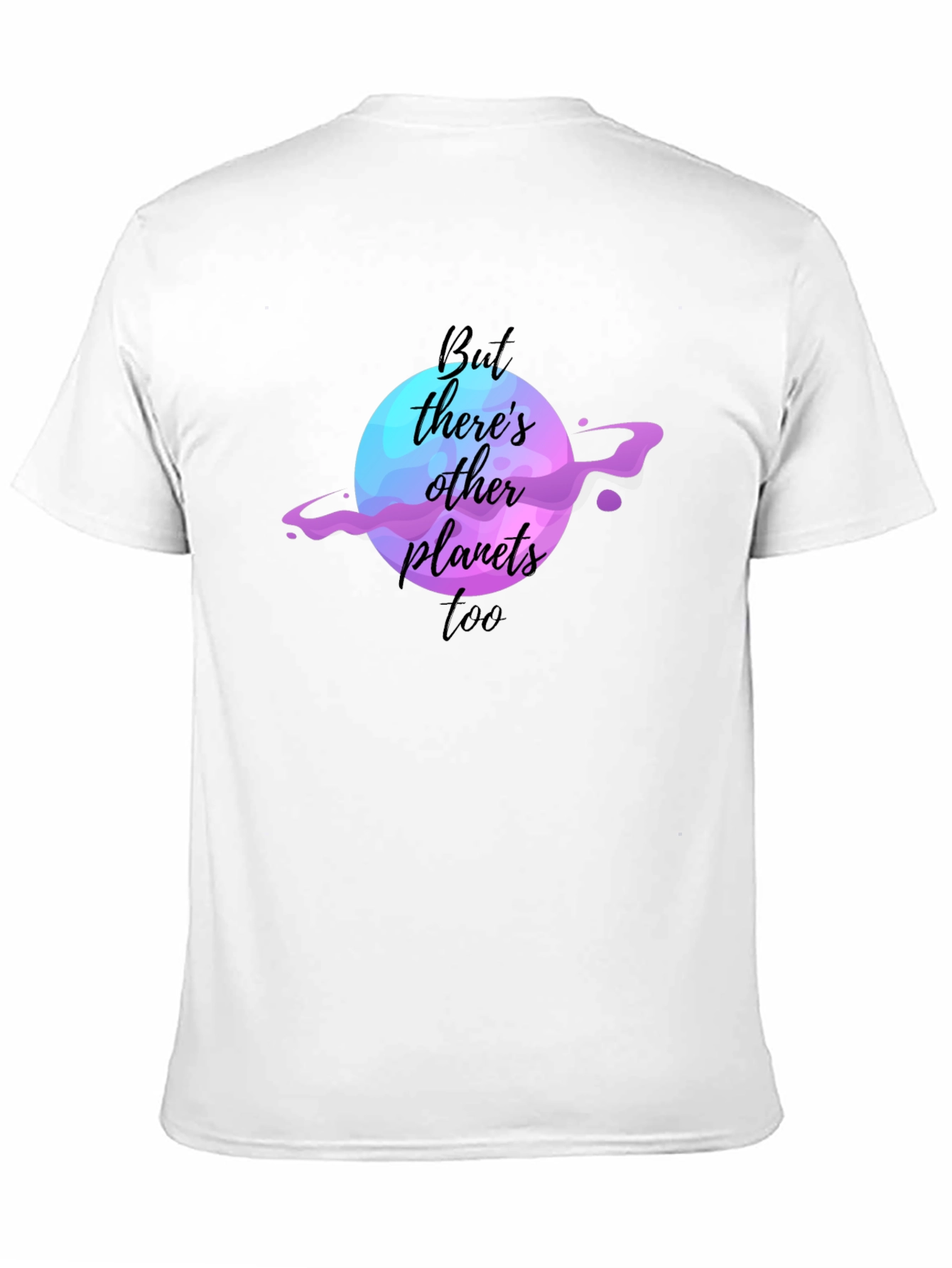 Other Planets Graphic Tee - Black Cotton Casual