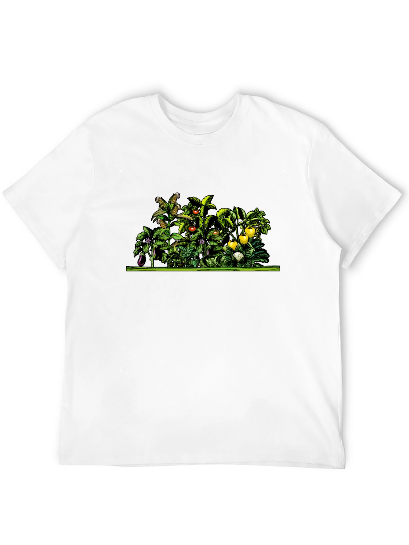 Vegetable Garden Print Black Tee