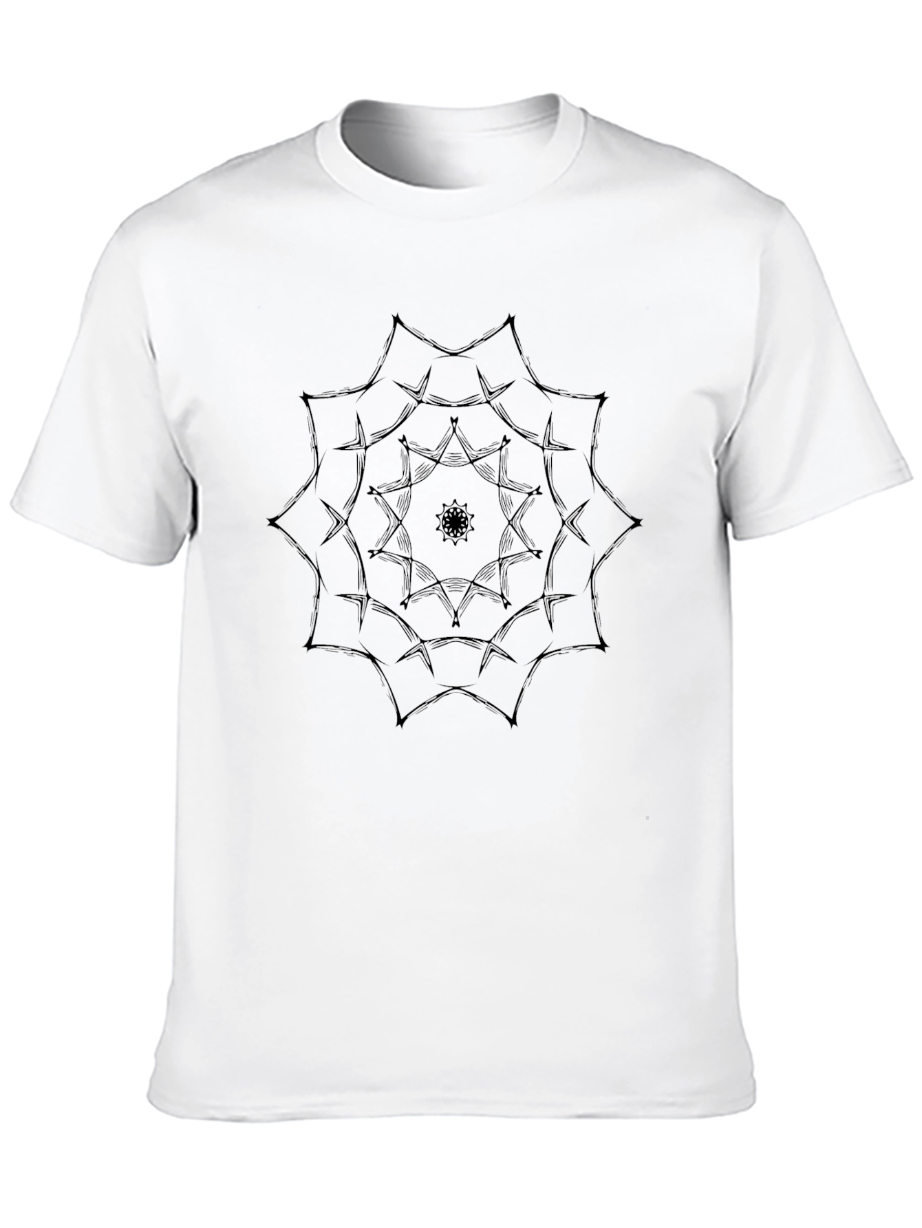 Geometric Mandala T-Shirt - Stylish Black Tee
