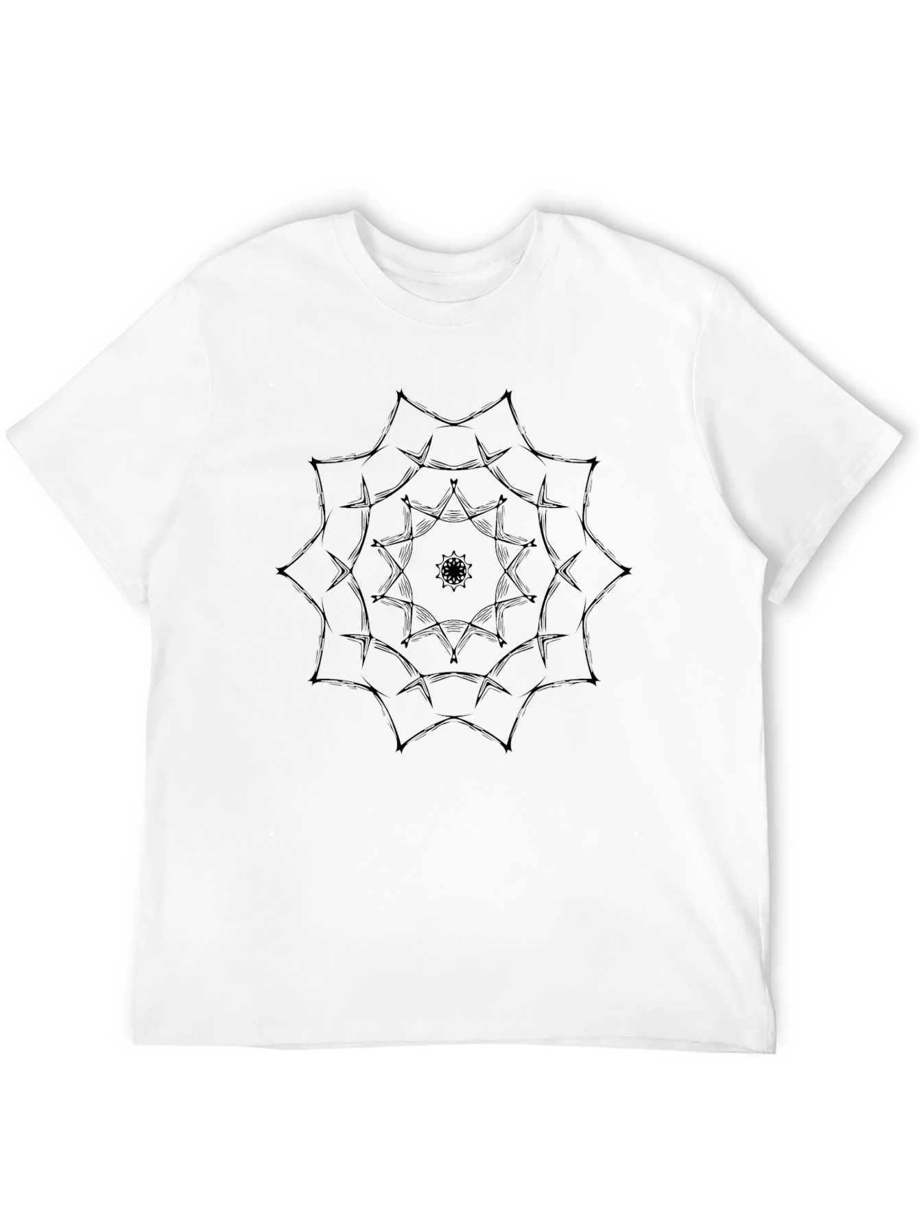 Geometric Mandala T-Shirt - Stylish Black Tee