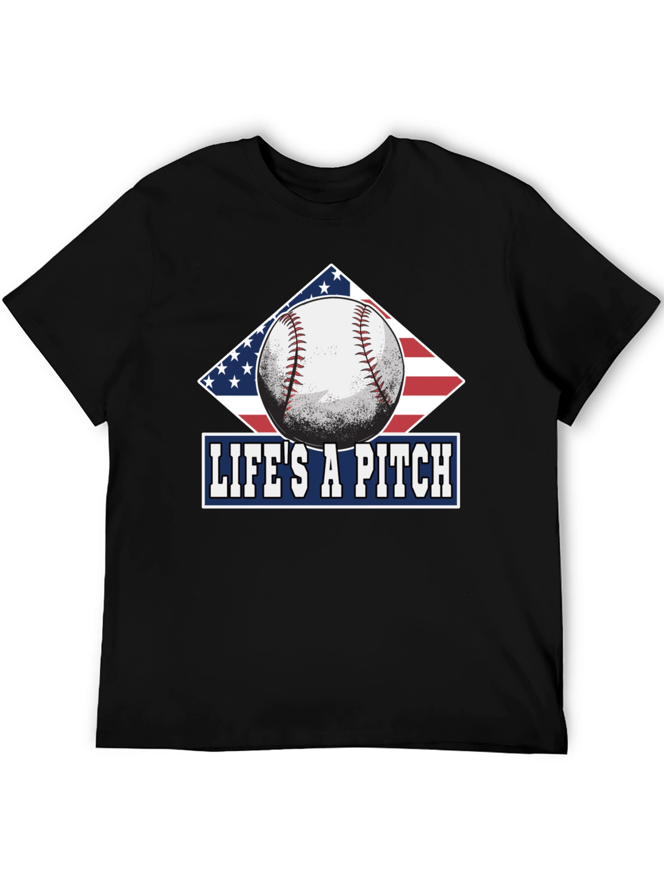 Lifes A Pitch Baseball Graphic Tee