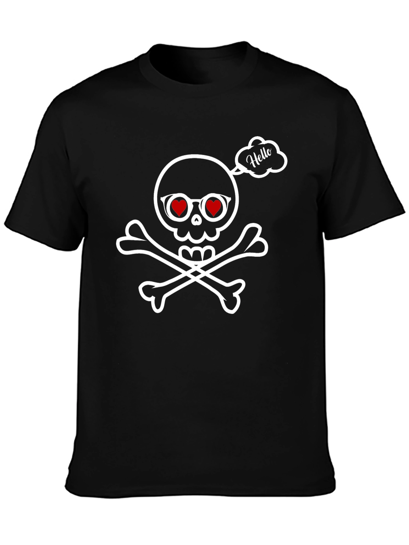 Skull & Crossbones Hello Graphic Tee