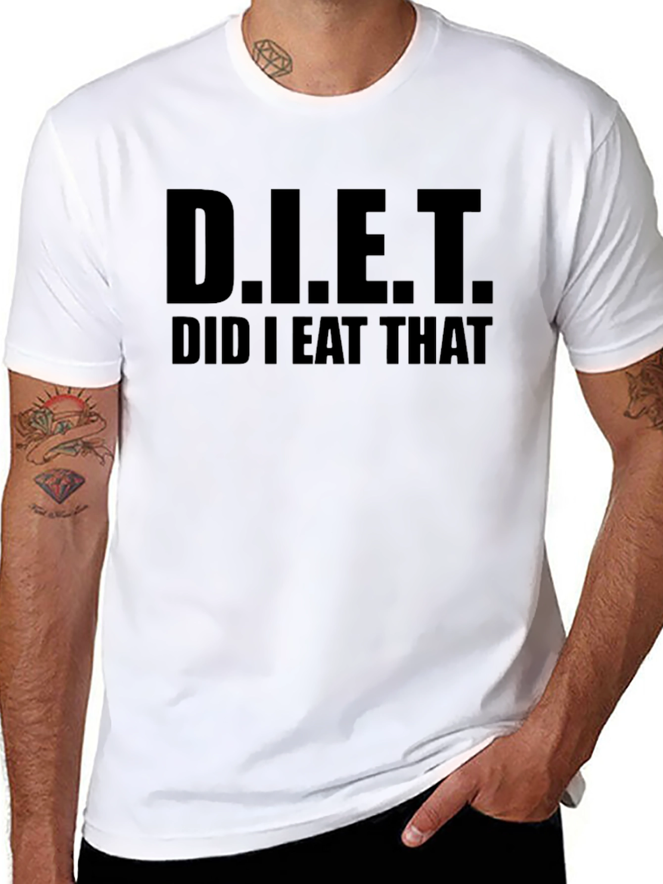 D.I.E.T. Did I Eat That Black T-Shirt