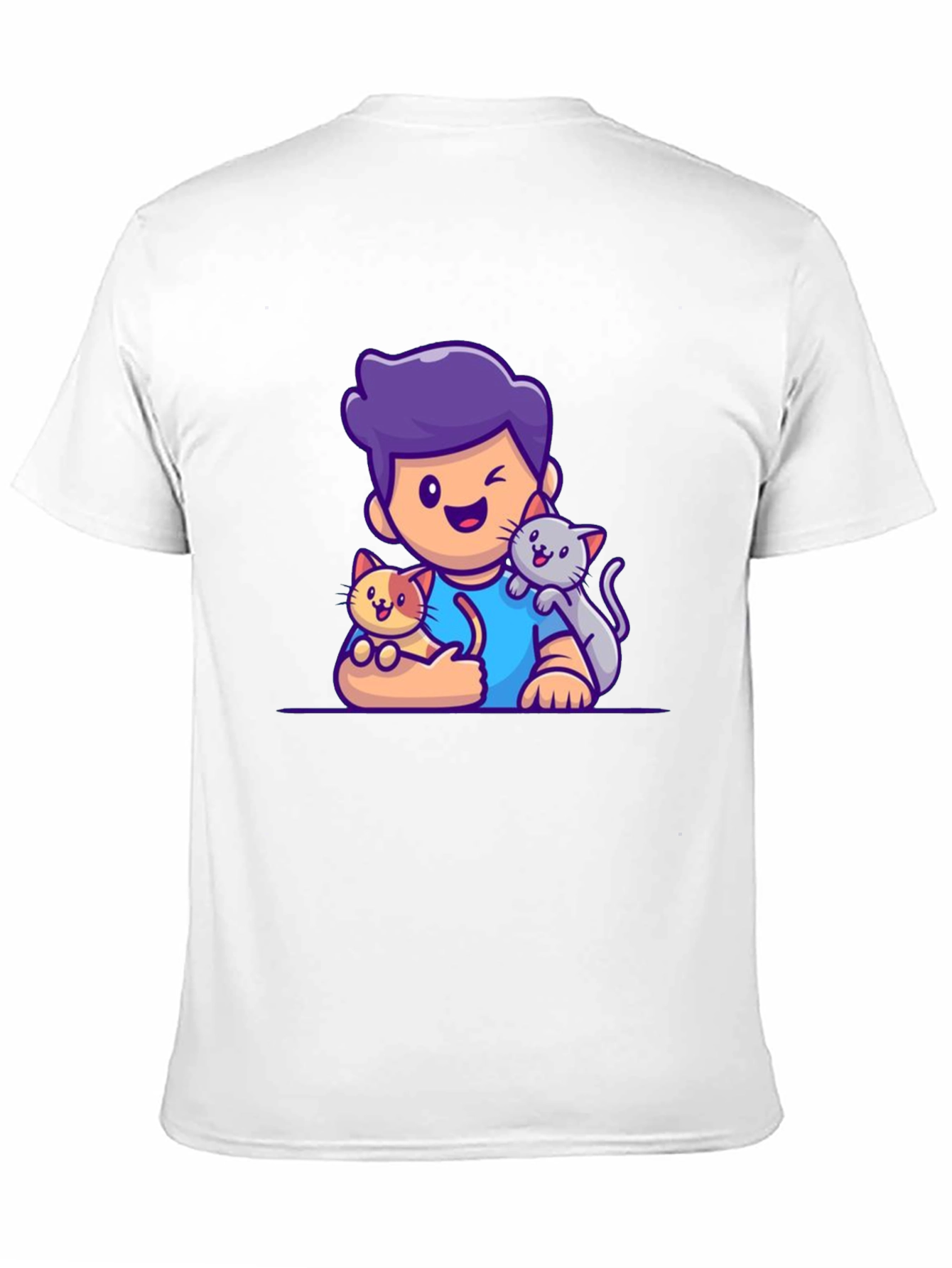 Cute Cartoon Cat Lover T-Shirt