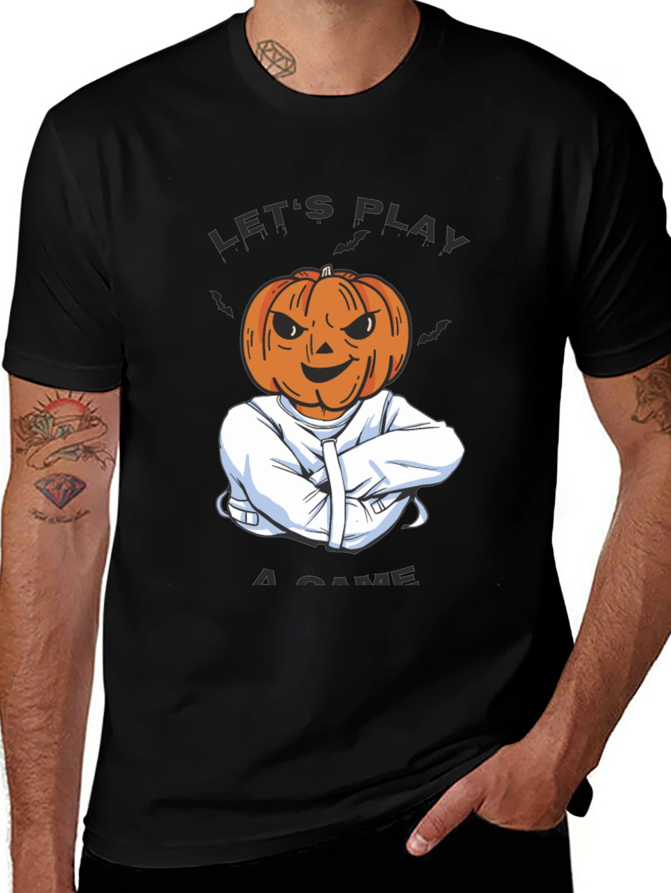Pumpkin Head Straight Jacket Halloween T-Shirt