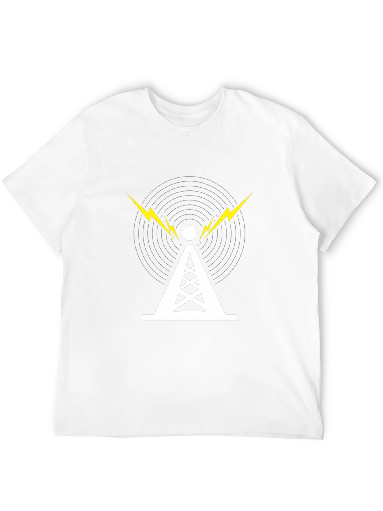 Radio Tower Graphic Tee - Cool Black T-Shirt
