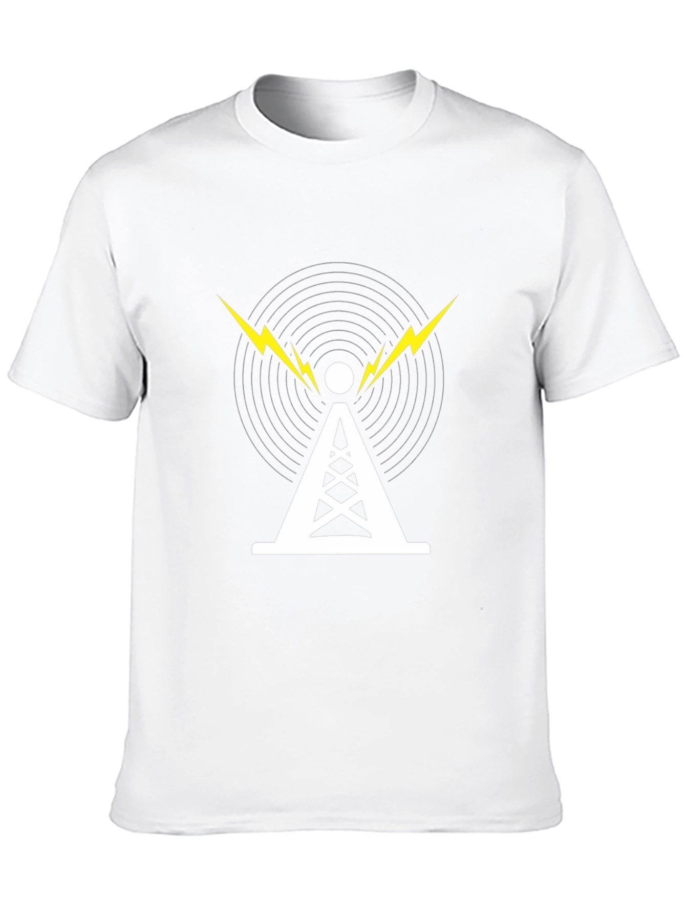 Radio Tower Graphic Tee - Cool Black T-Shirt