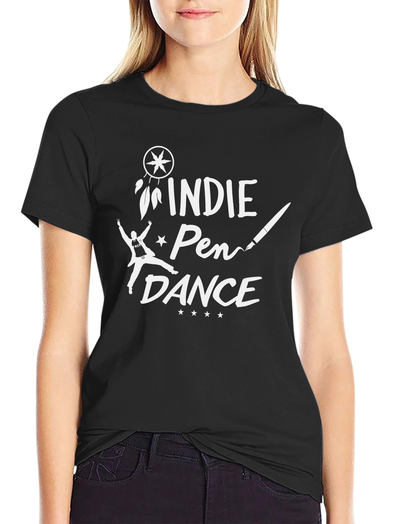 Indie Pen Dance Black Graphic Tee