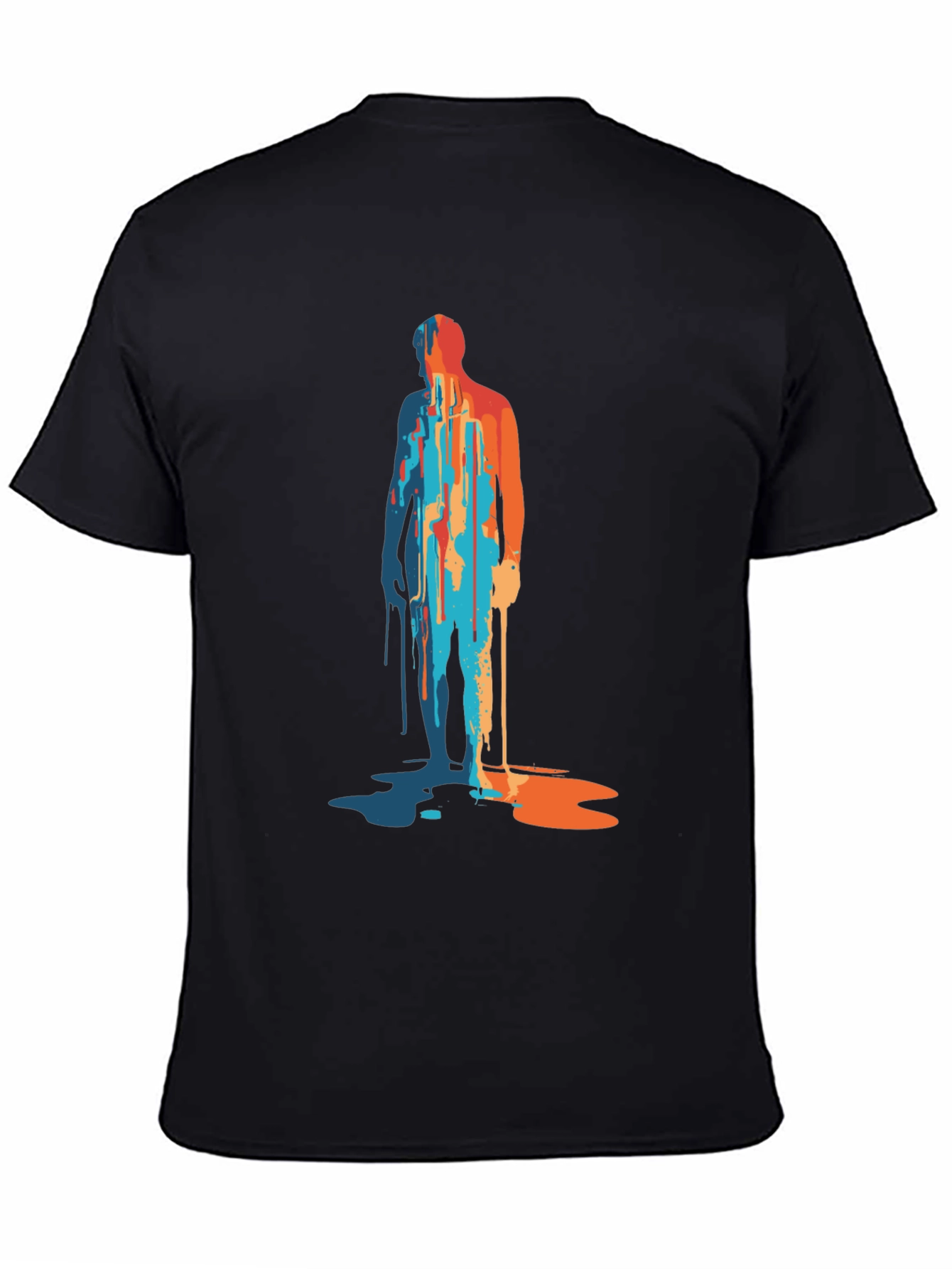 Abstract Paint Drip Man Graphic Tee