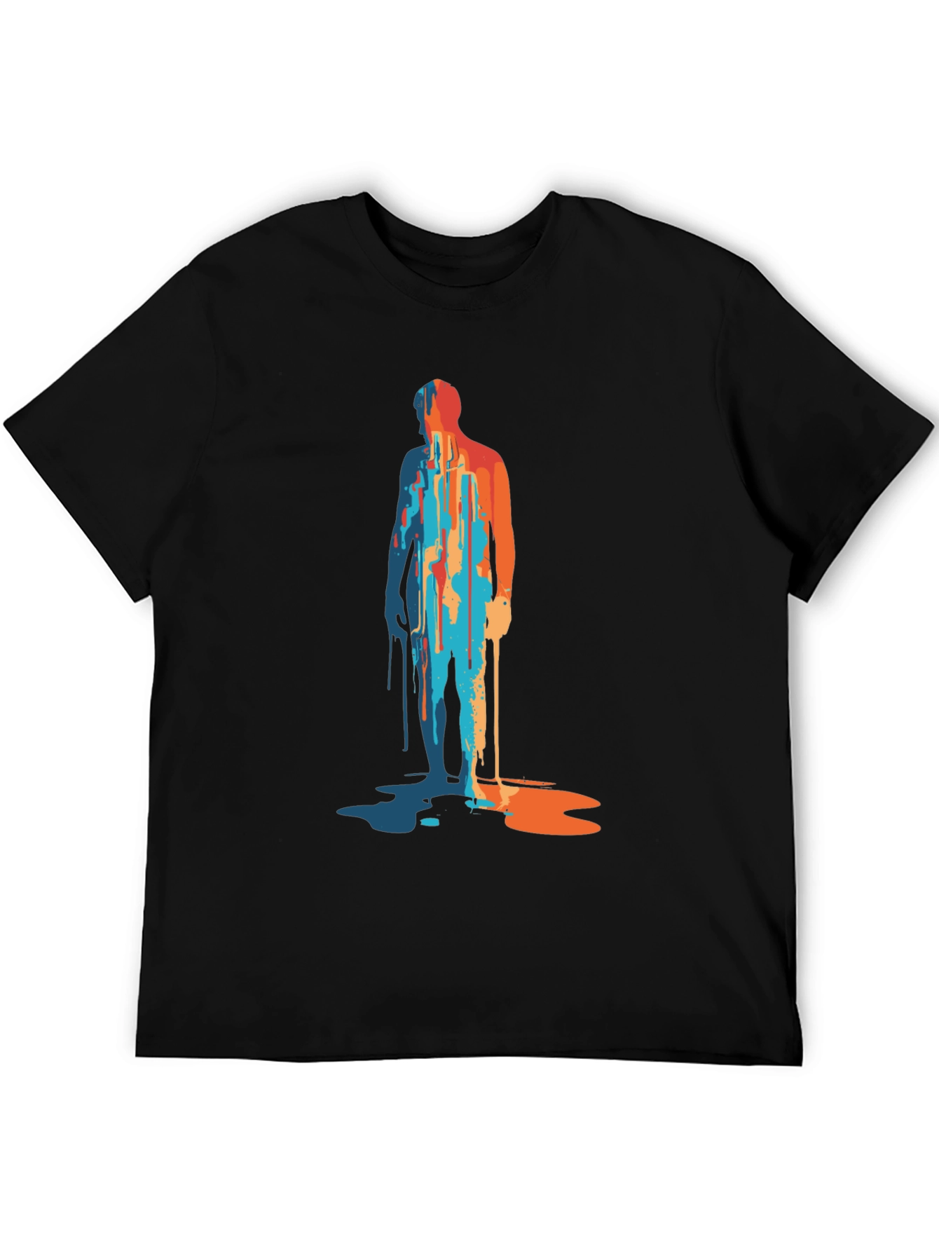 Abstract Paint Drip Man Graphic Tee