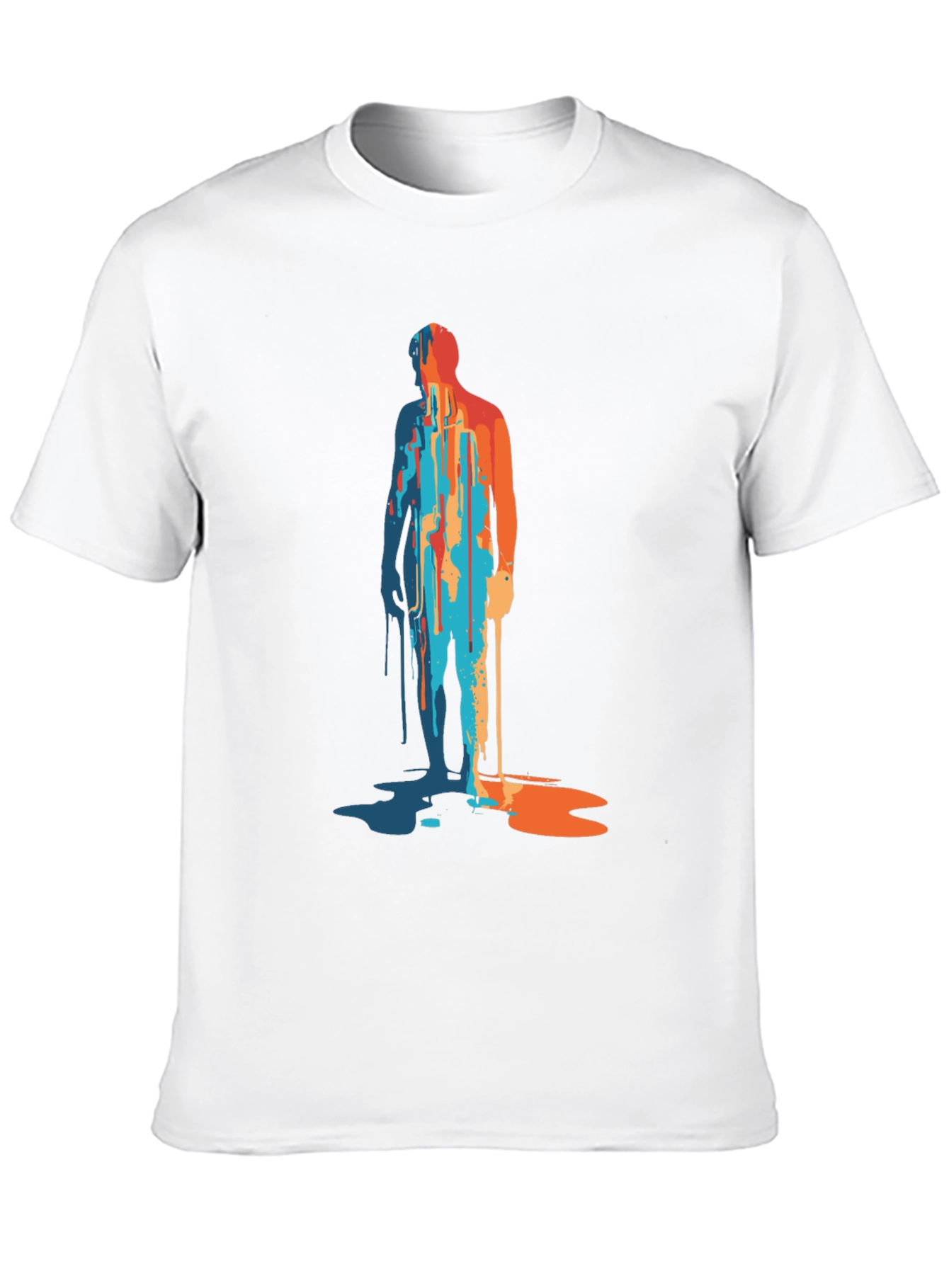 Abstract Paint Drip Man Graphic Tee
