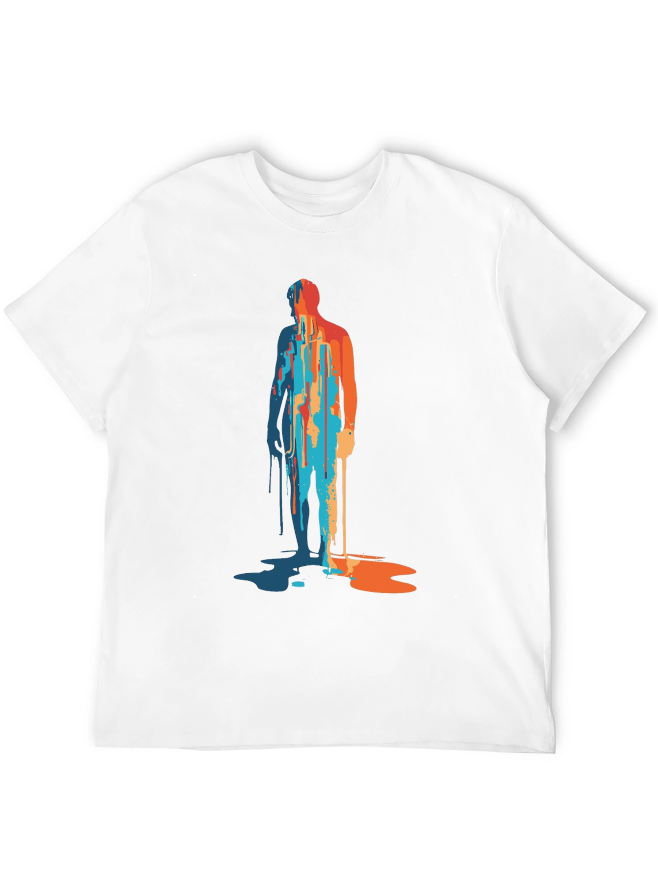 Abstract Paint Drip Man Graphic Tee