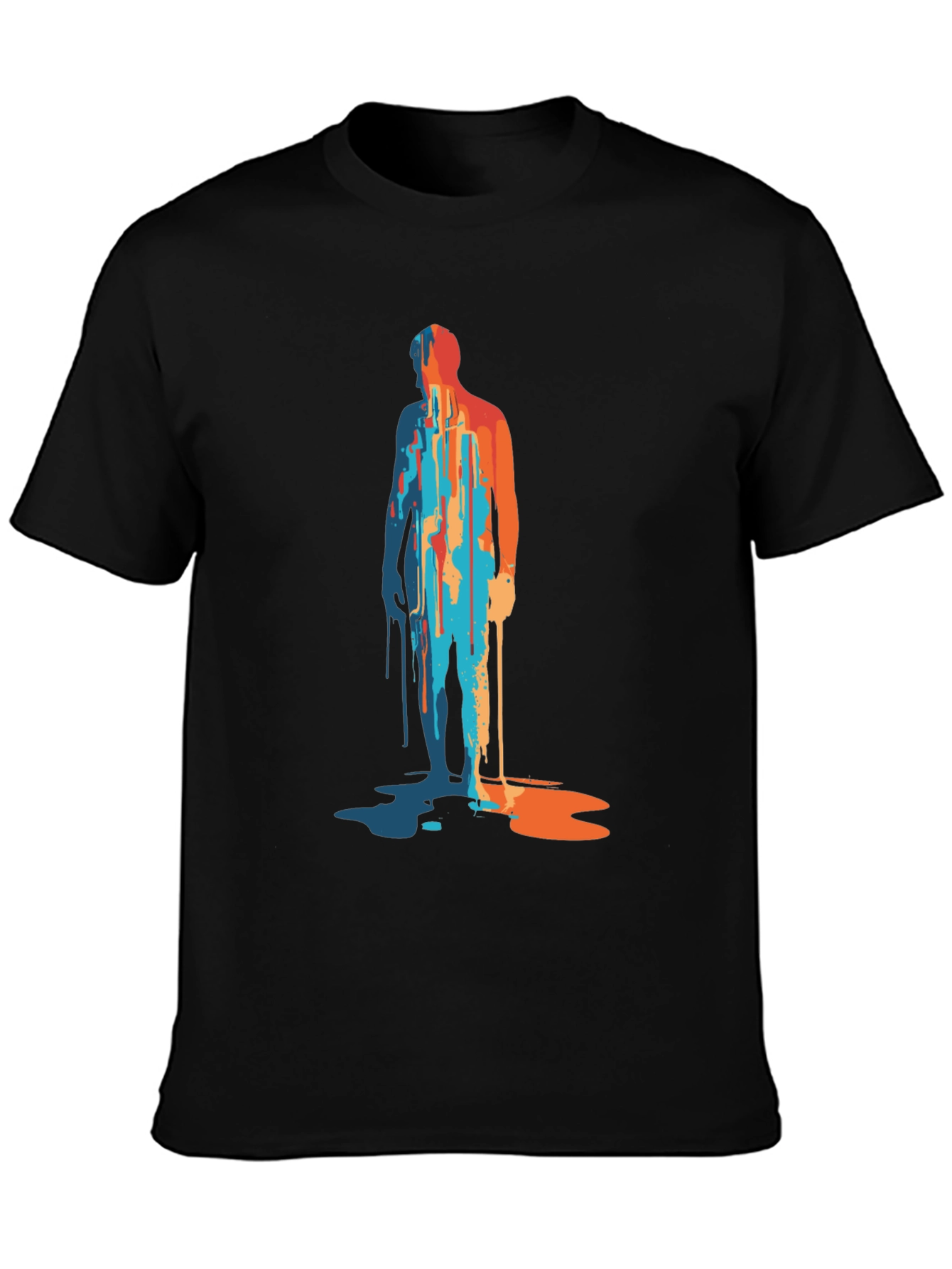 Abstract Paint Drip Man Graphic Tee