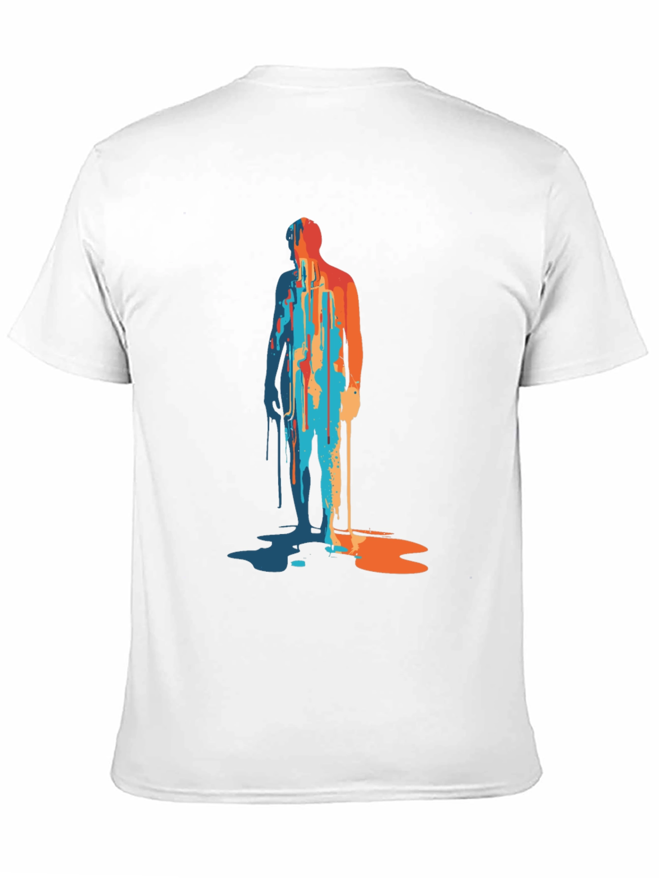 Abstract Paint Drip Man Graphic Tee