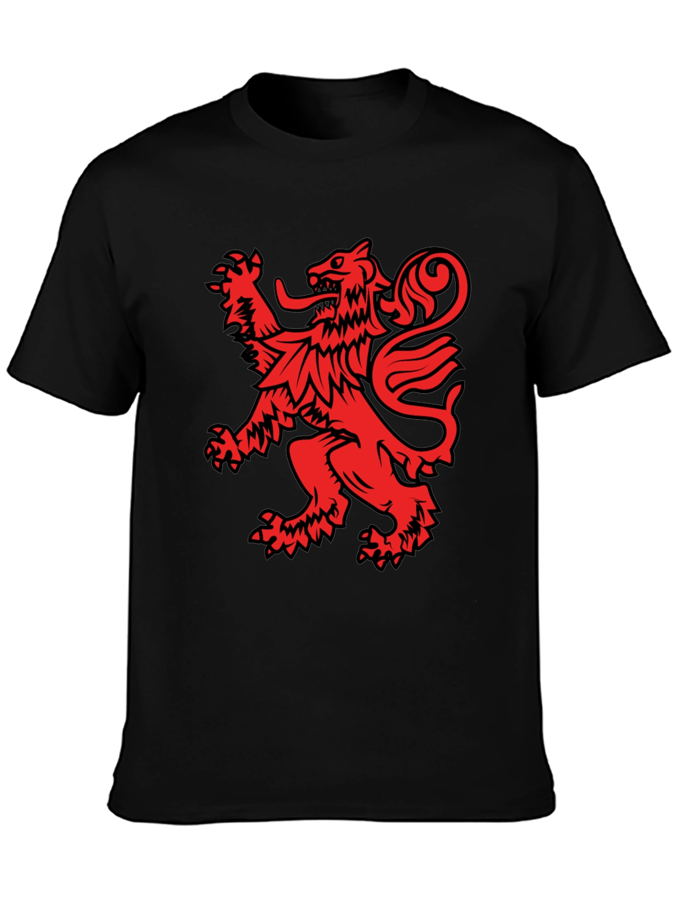Red Lion Crest Black T-Shirt