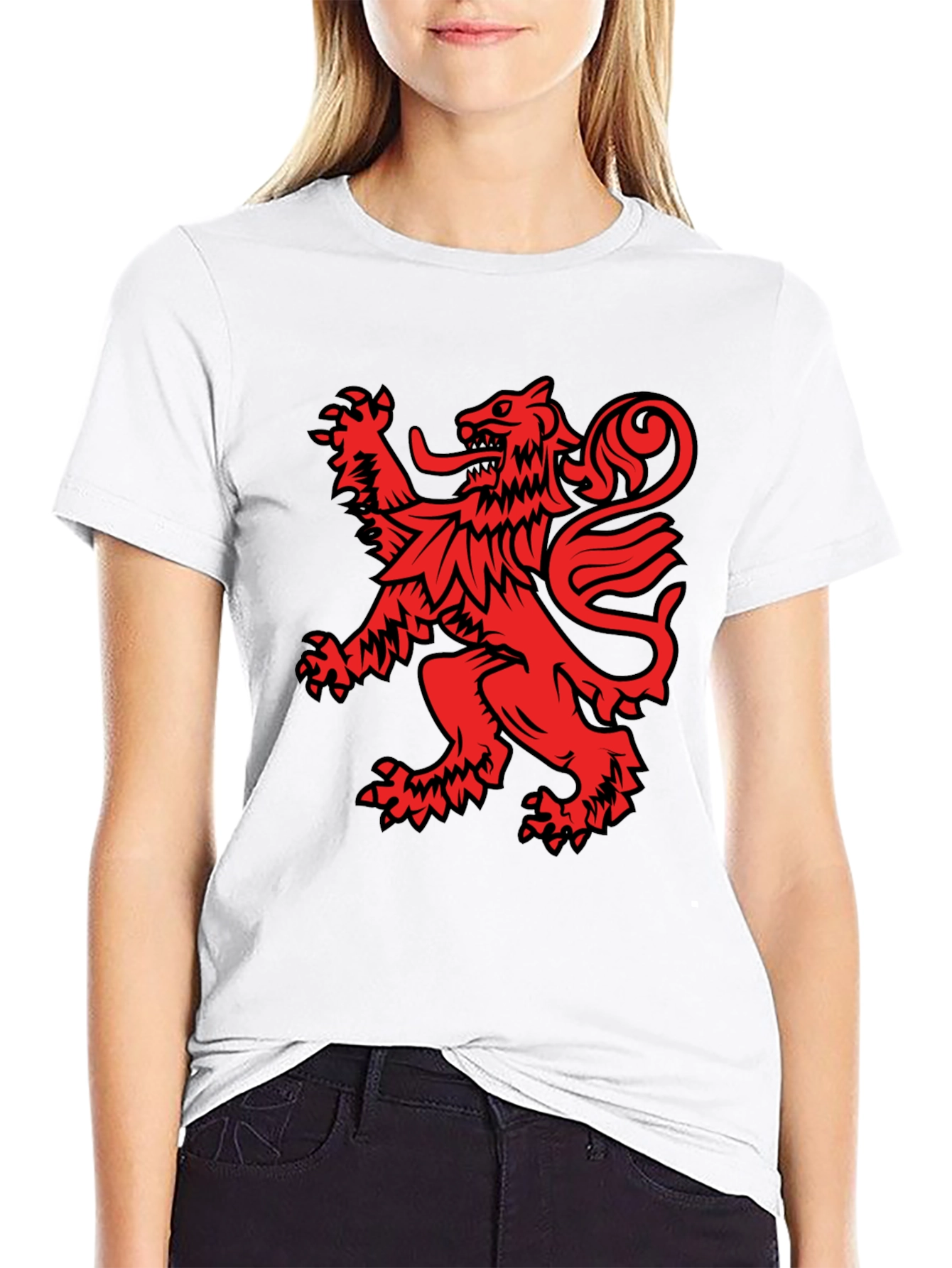 Red Lion Crest Black T-Shirt