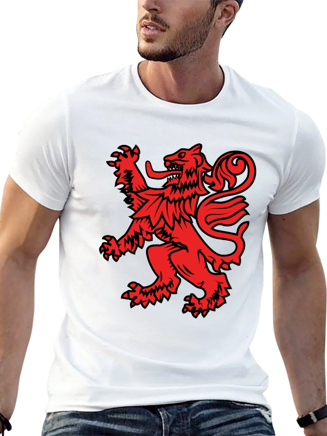 Red Lion Crest Black T-Shirt