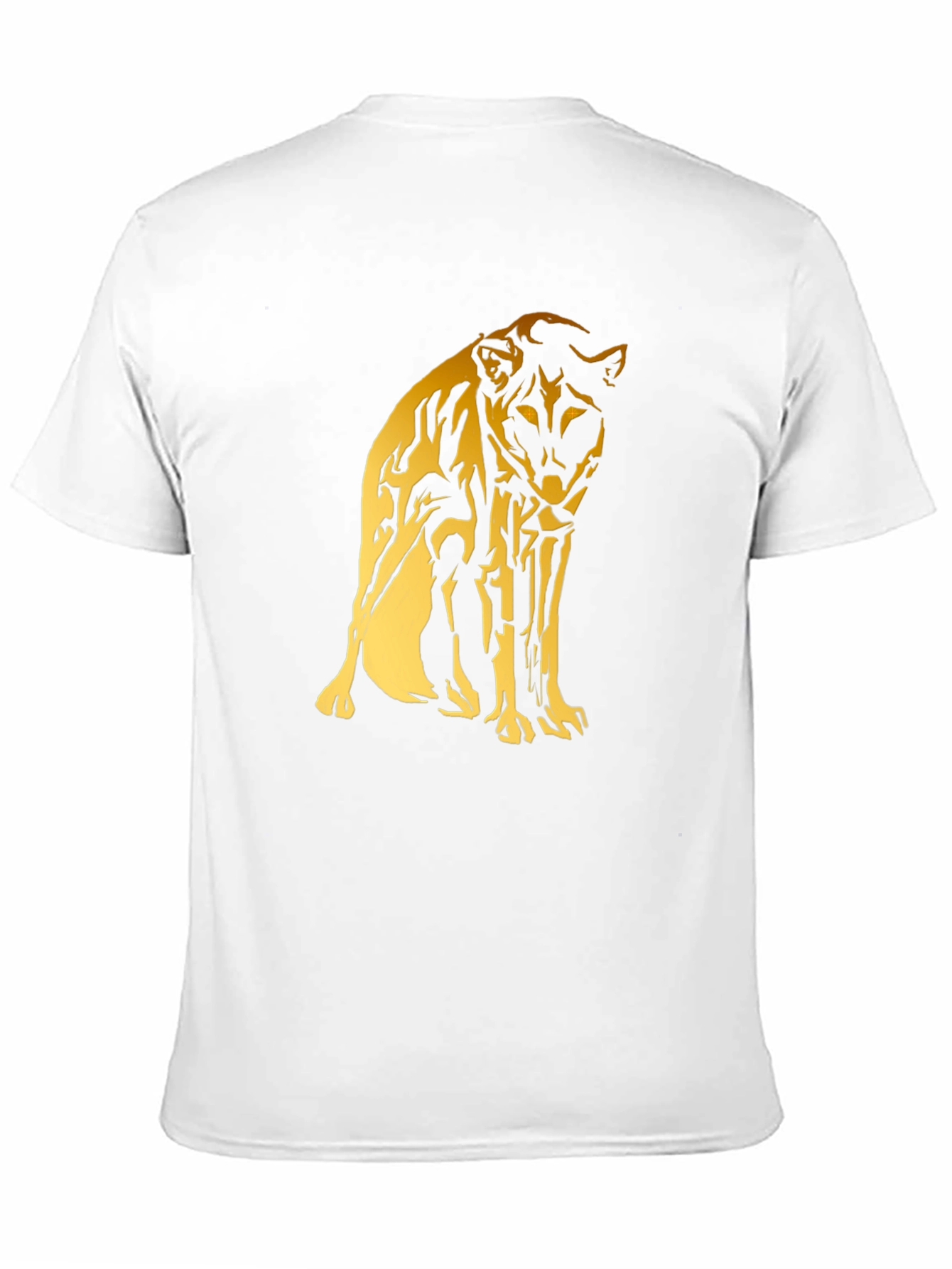 Black Tee with Gold Cheetah Graphic