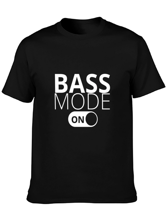 Bass Mode ON Graphic Tee - Black