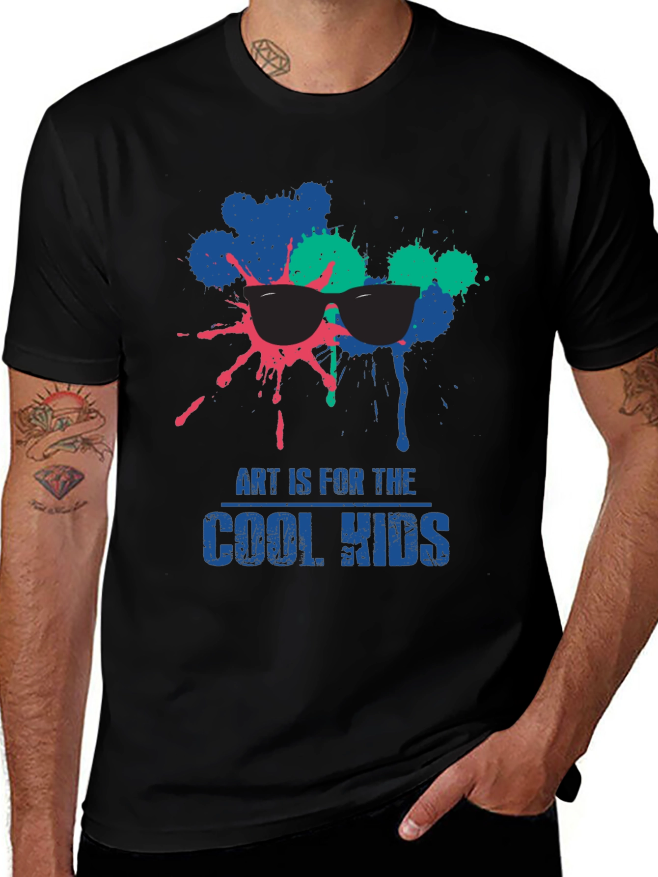 Art is for the Cool Kids Black T-Shirt