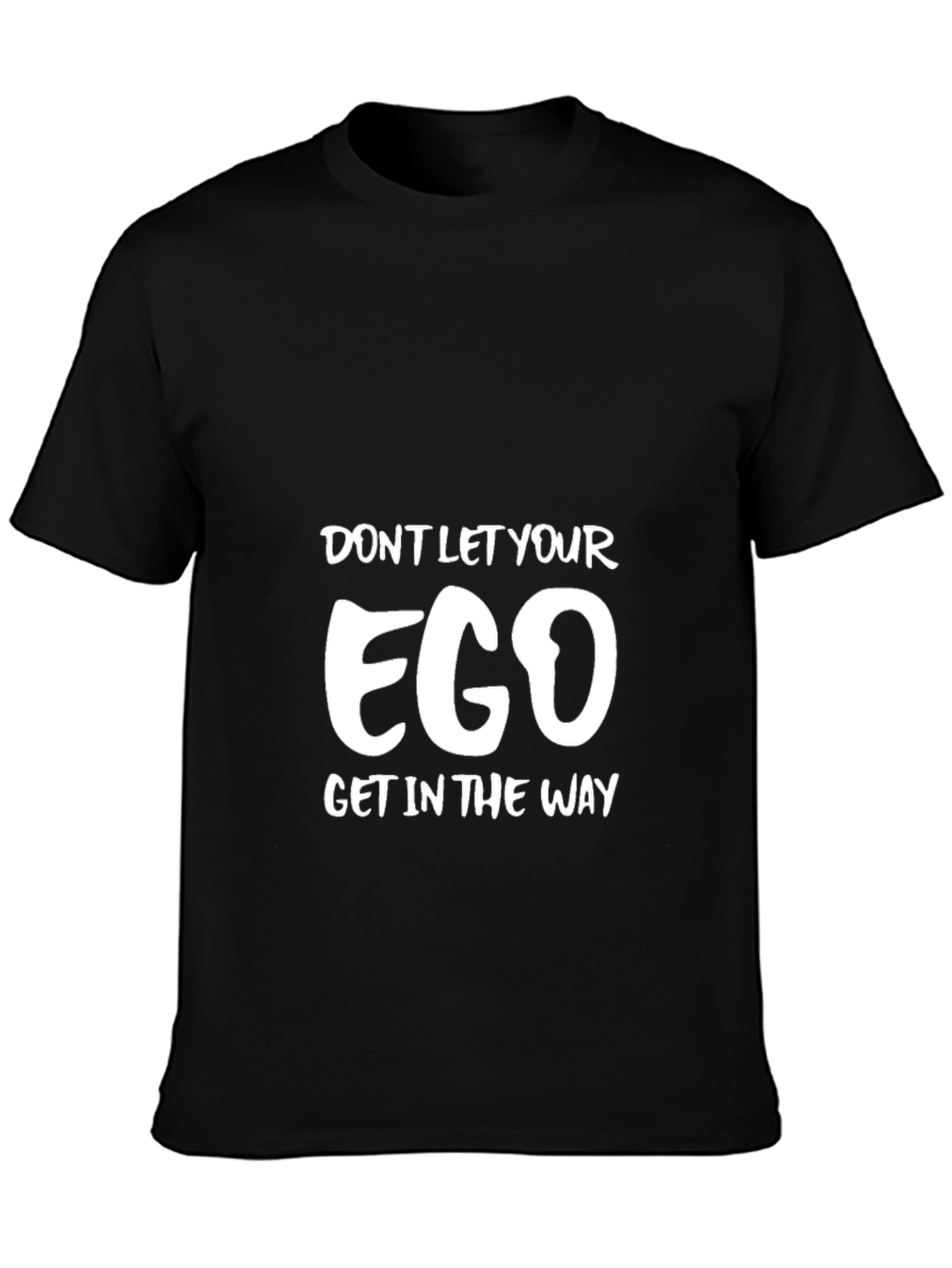 Ego Graphic Tee - Motivational Black T-Shirt