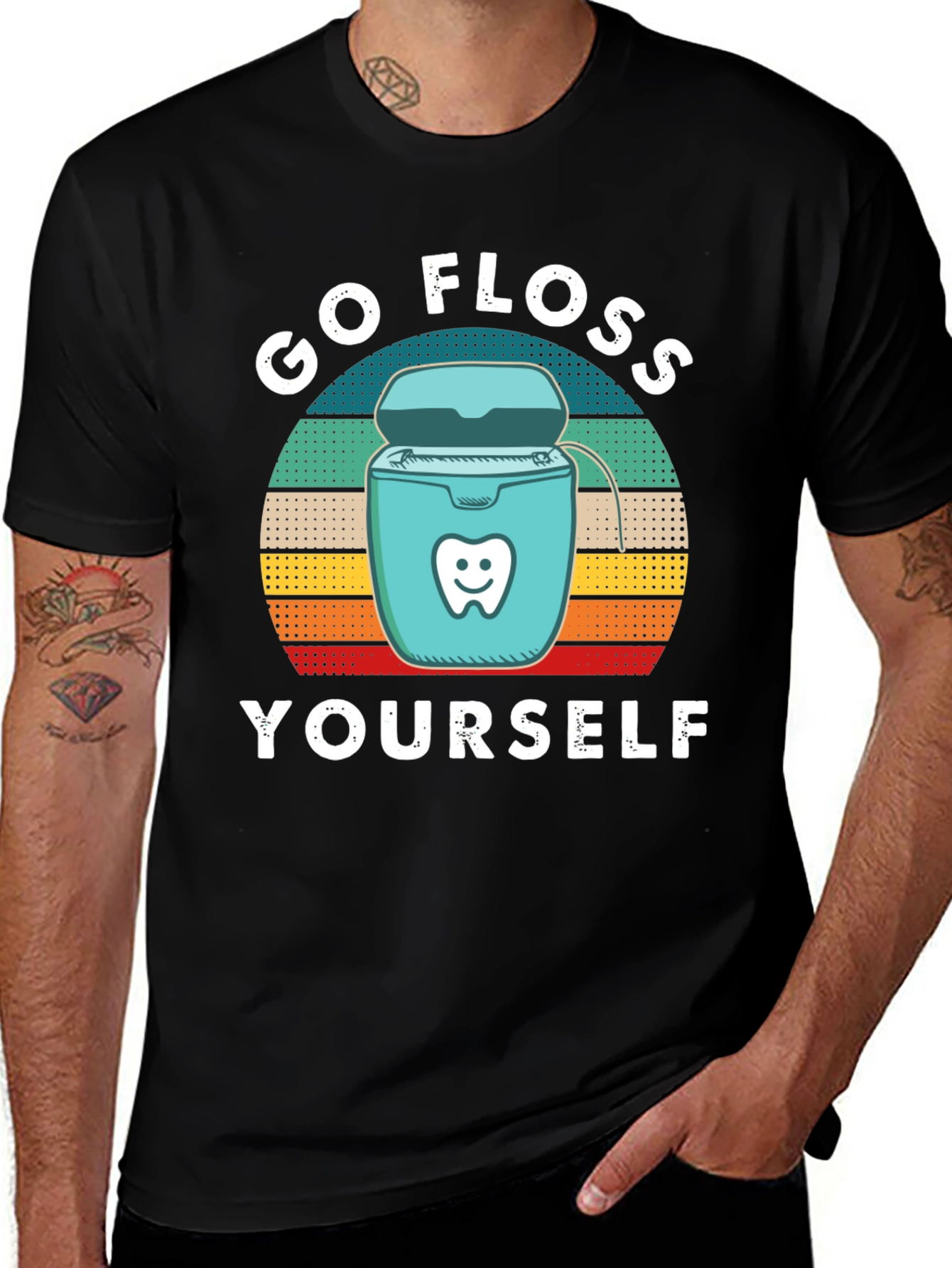 Go Floss Yourself T-Shirt - Dental Hygiene Humor