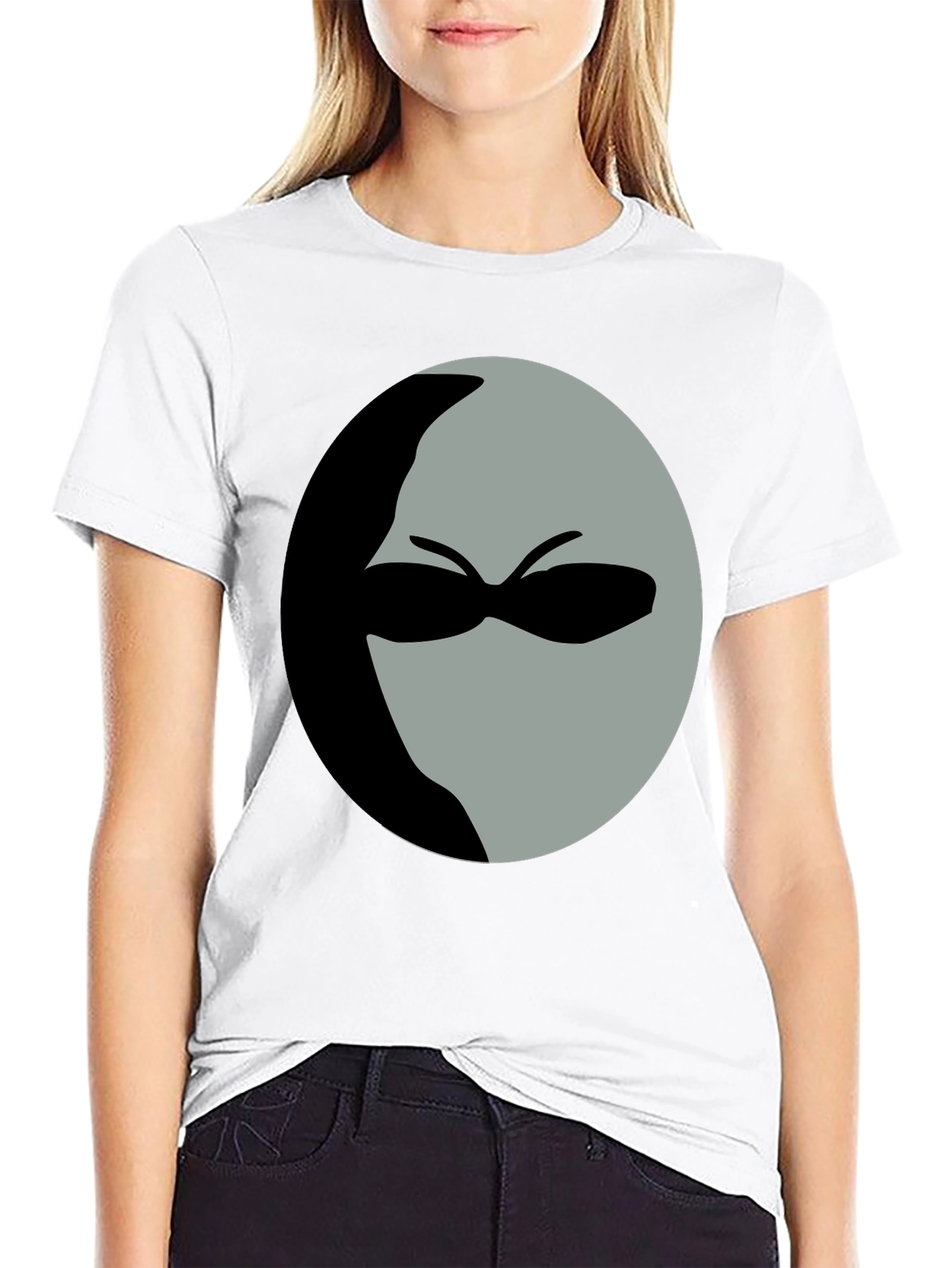 Mystery Man Graphic Tee - Black Cotton Shirt