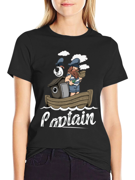Cartoon Captain Graphic T-Shirt