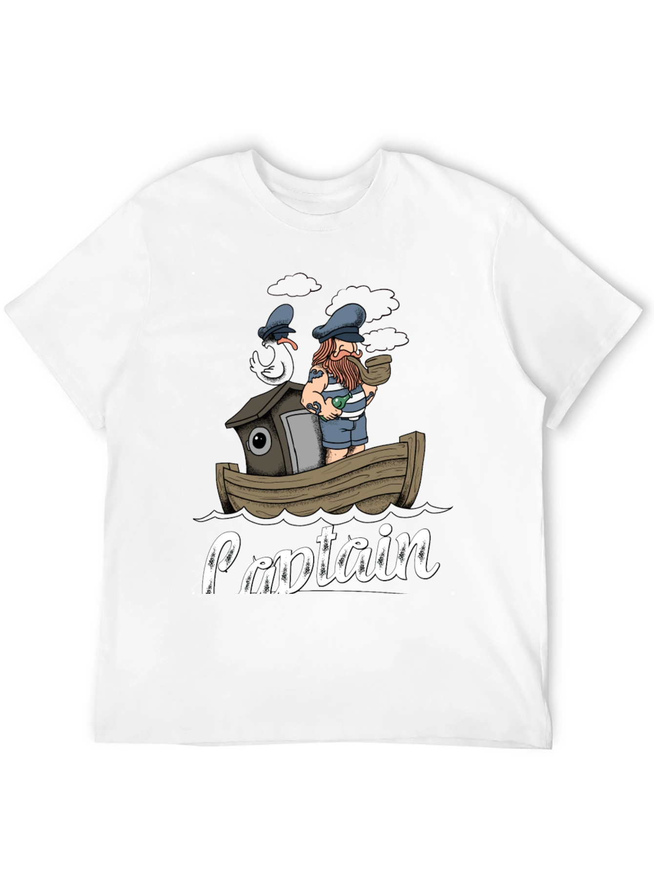 Cartoon Captain Graphic T-Shirt