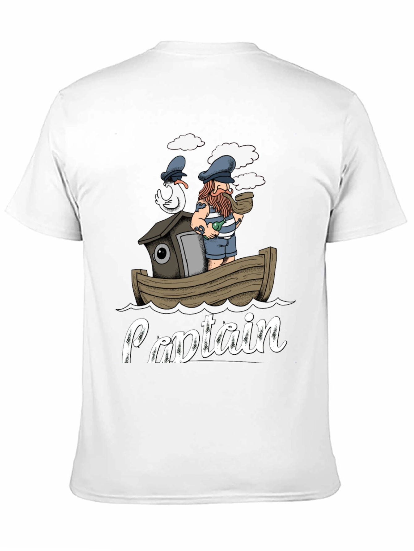Cartoon Captain Graphic T-Shirt