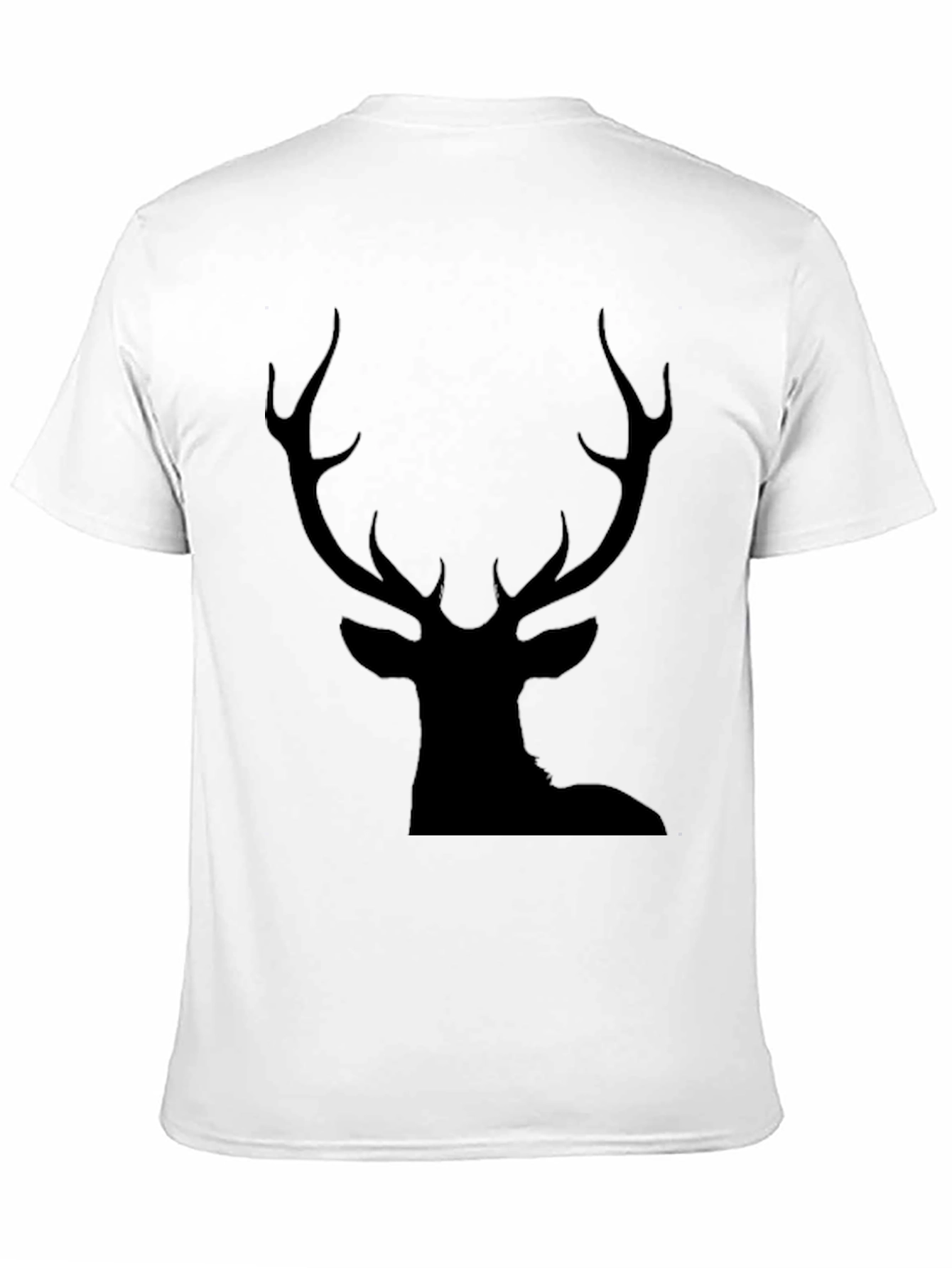 Black Deer Silhouette Graphic Tee - Mens Casual Shirt