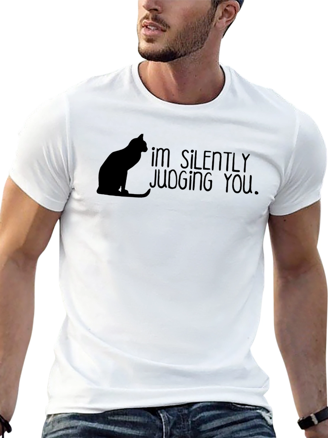 Im Silently Judging You Cat Graphic Tee